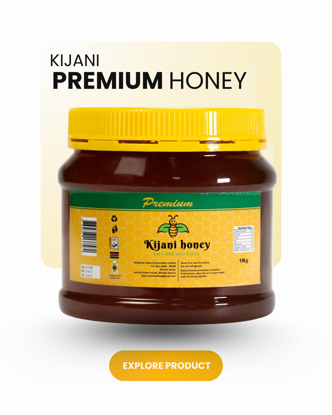 KIJANI SELECT HARVEST HONEY 450G